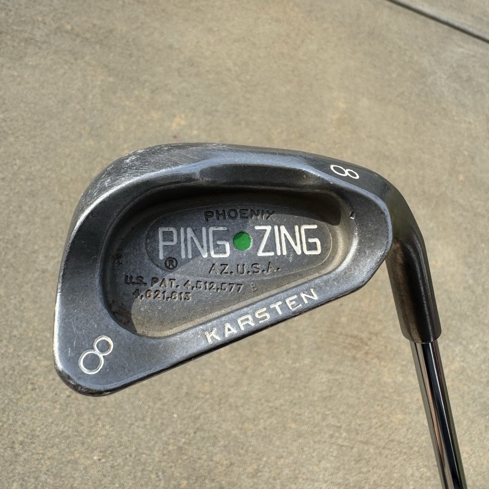 Ping Zing 8 Iron‎ Green Dot Right Hand RH Karsten Steel Shaft 37.5 Inches